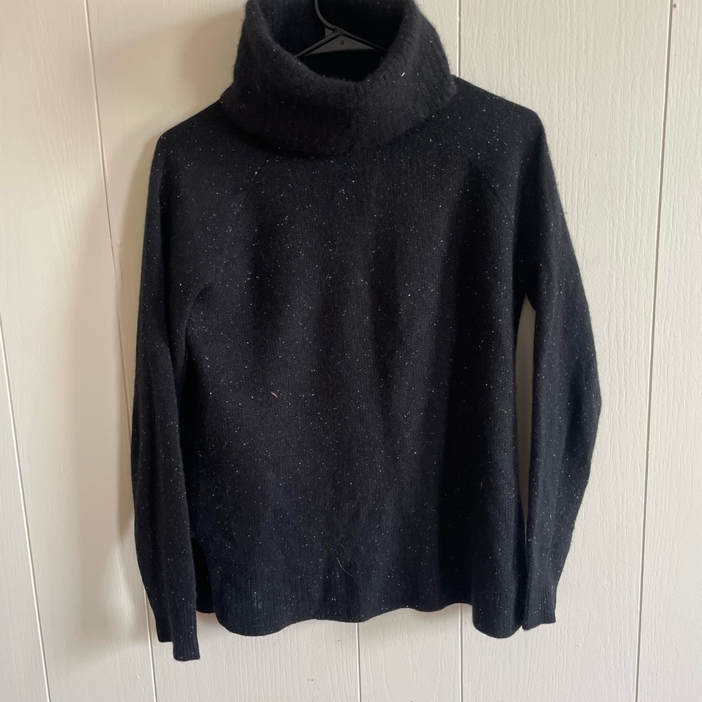 Black Cashmere Turtleneck Sweater